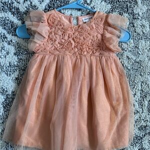 Cat & Jack Peach Rosette Dress
